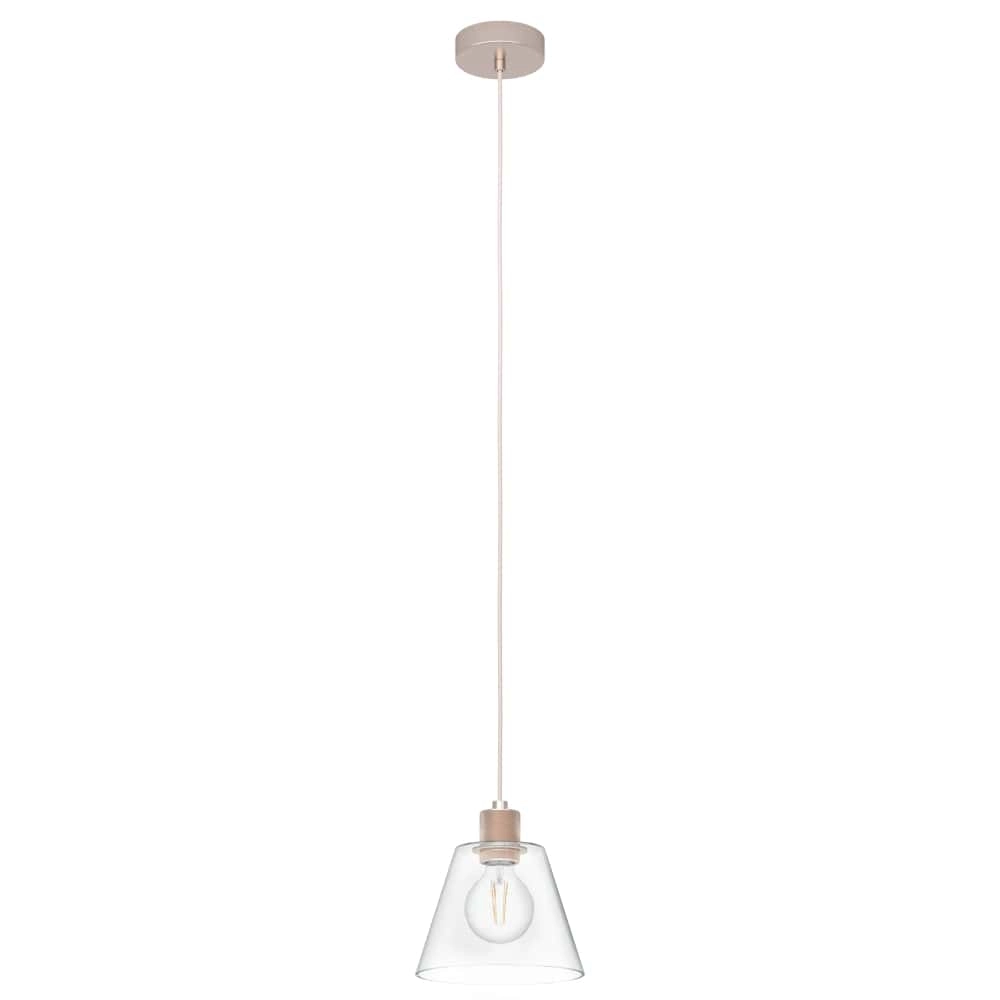 Lampe à suspension en verre Copley or rose Eglo 9002759436315