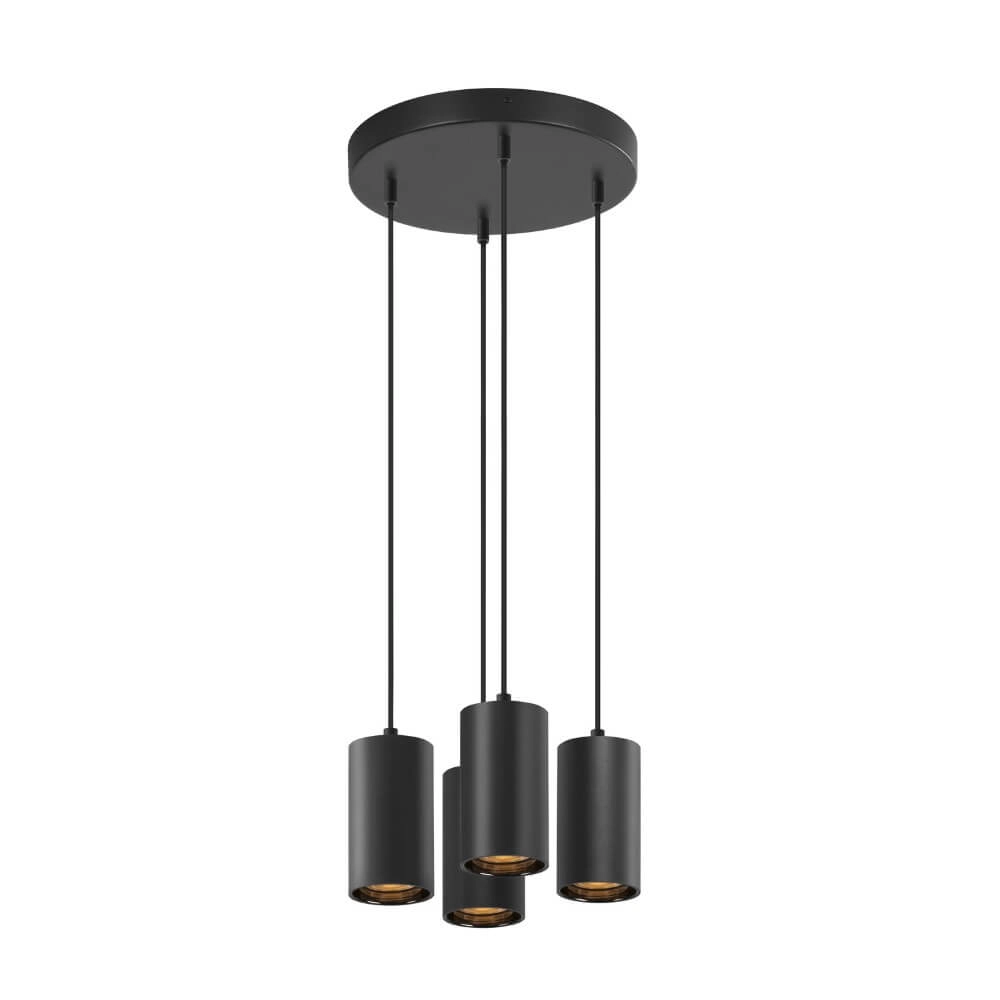 Lampe suspendue Asto Tube noir 4x GU10 Lampe suspendue Asto Tube noir 4x GU10
