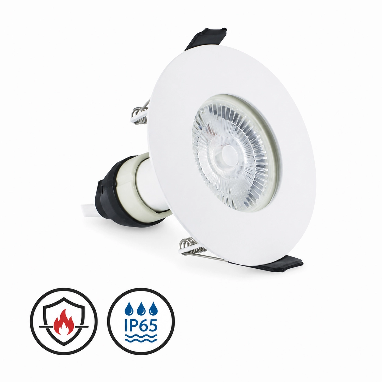 Spot encastrable résistant au feu EvoFire IP65 blanc rond