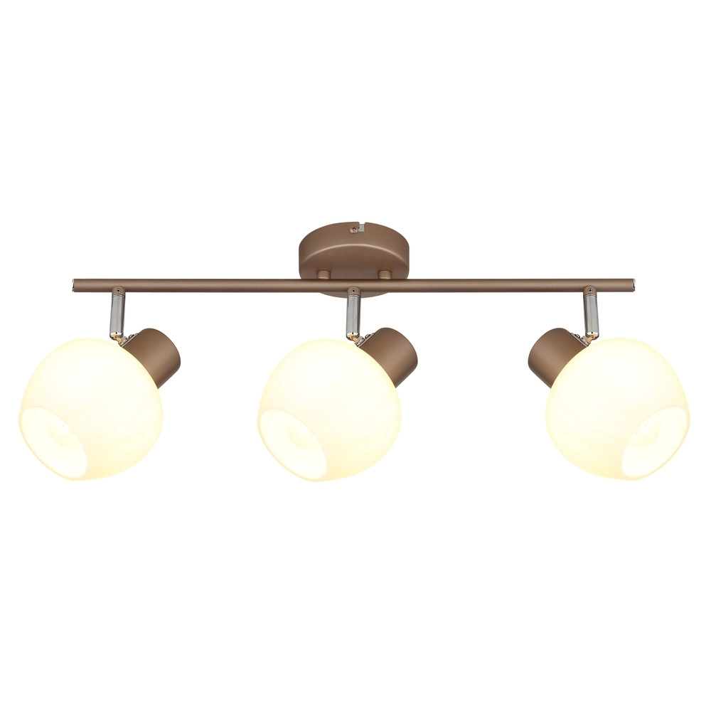Lampe de plafond Eileen 3 café brun clair Globo 9007371592562