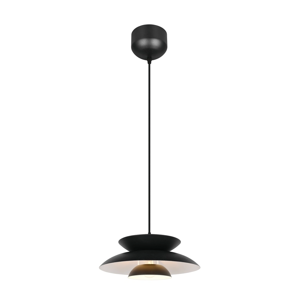 Conception de la lampe suspendue Amarila noir Ø 40cm Trio 4017807682786