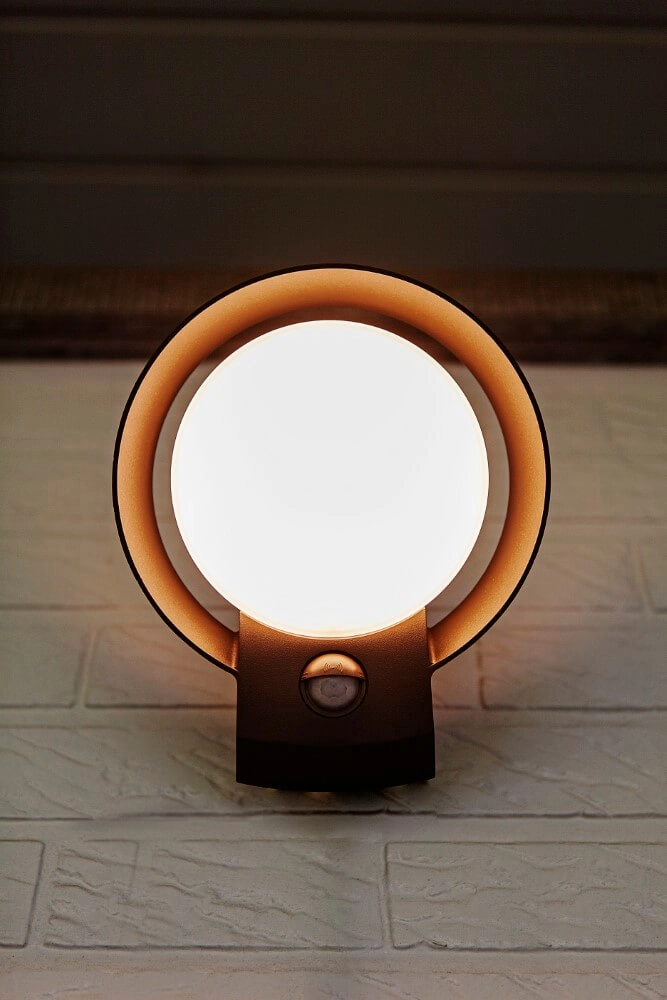 Lampe d'extérieur ronde Polo anthracite avec capteur Lutec 6939412013763