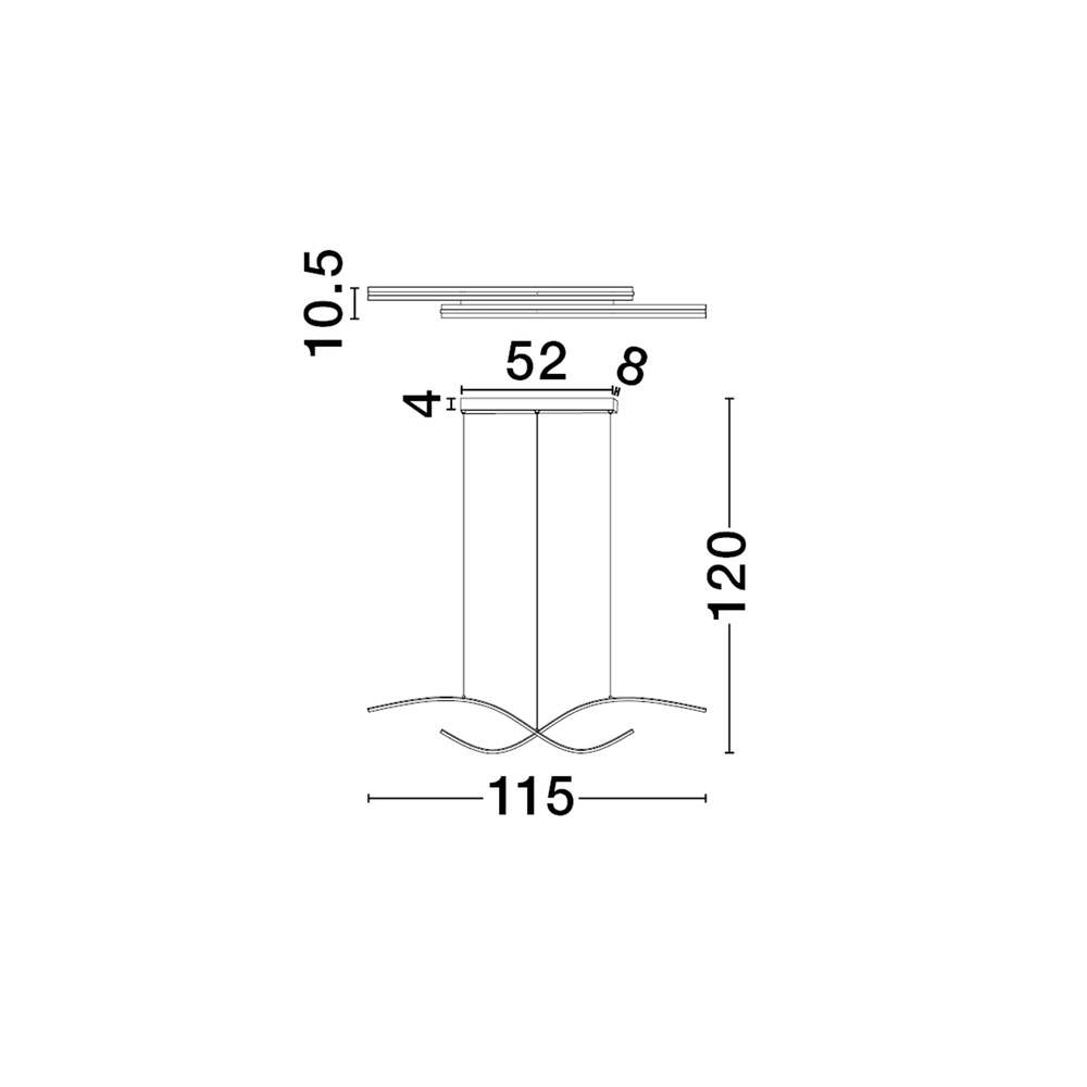 Lampe suspendue curl Brio noir Lyora 5212017479839