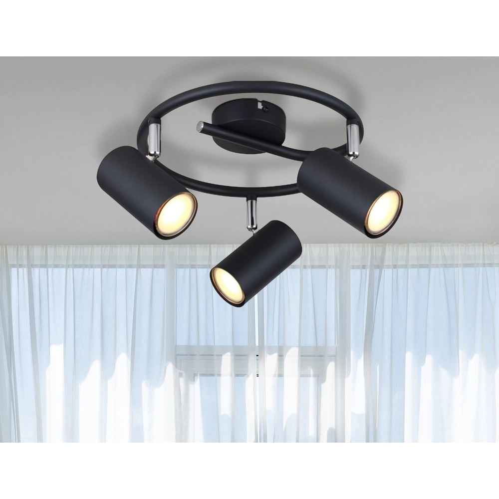 Lampe de plafond à 3 lumières Allvi Noir Globo 9007371448760