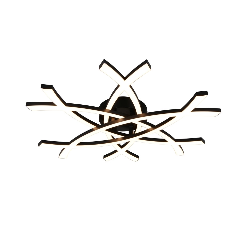 Plafonnier moderne Pollock 60cm noir