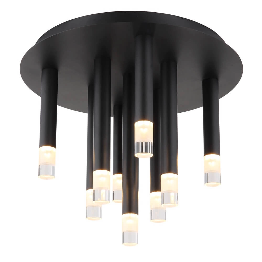 Plafonnier design Ryan 9 lumières noir Plafonnier design Ryan 9 lumières noir