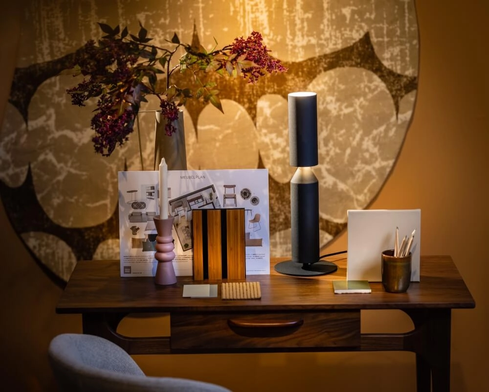 Lampe de table crème Pencil Ø 8 cm ETH 8720195305132