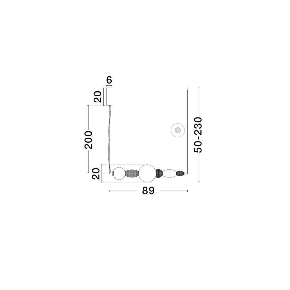 Suspension Obrie horizontal Lyora 5212017484208