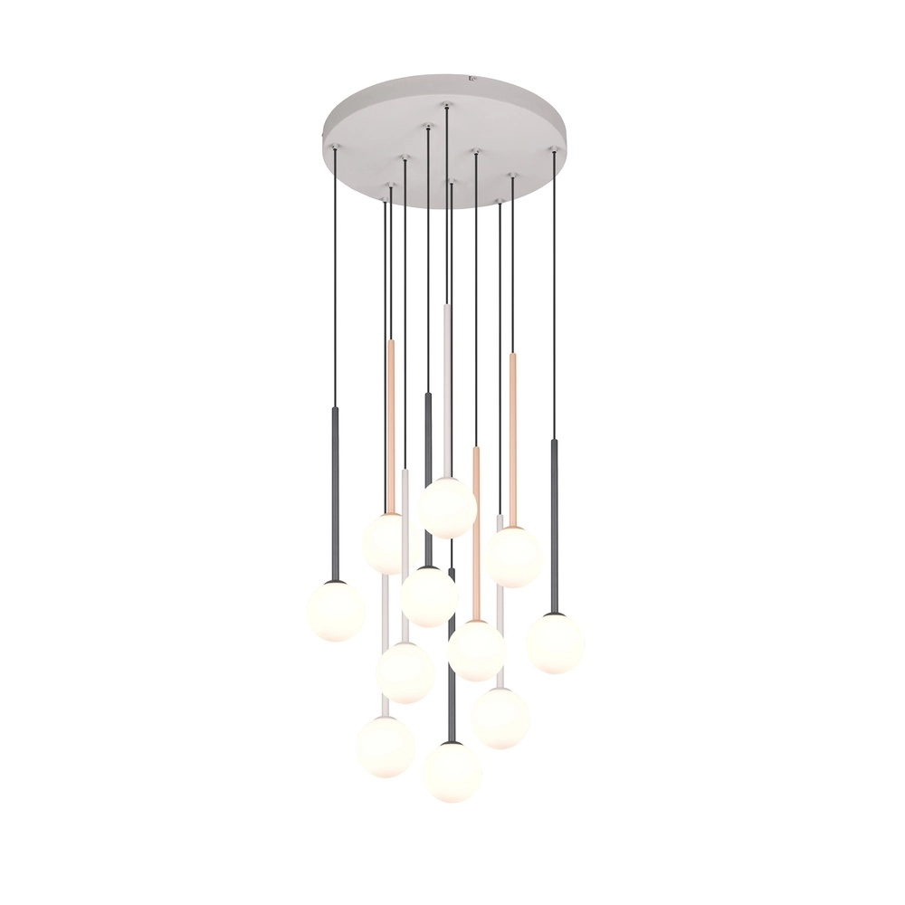 Lampe pendante de conception Firano 11 lumières et plusieurs couleurs autour