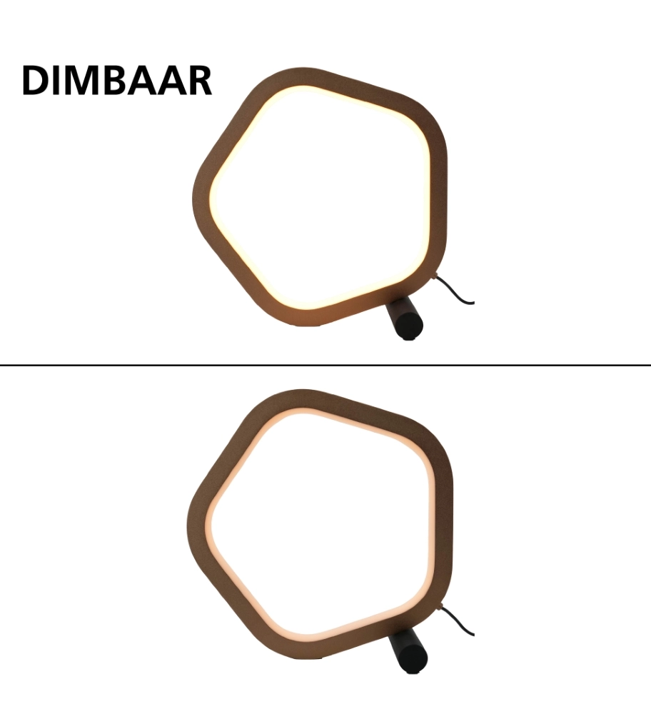 Unique table lamp Estrella black with brown Stars of Light 9008606357765