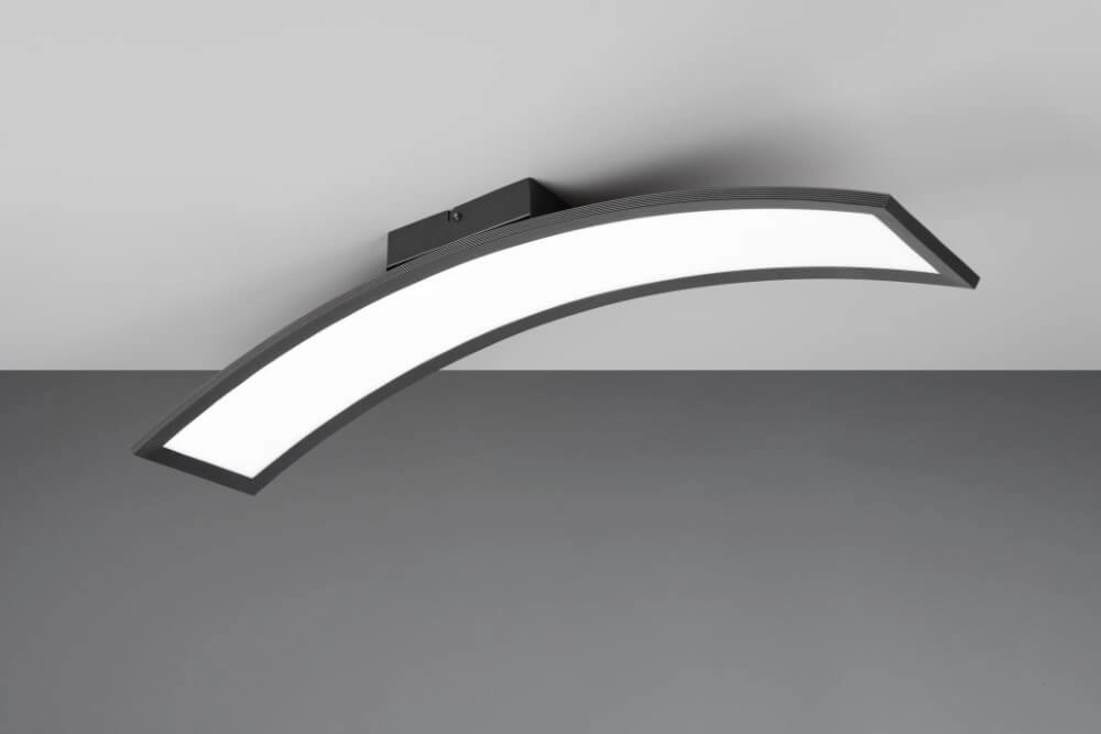 Plafonnier courbé Sigma noir Trio 4017807614916