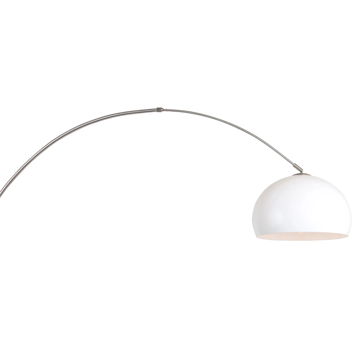 Lampe à arc murale Sparkled Acier inoxydable avec abat-jour blanc Steinhauer 8712746146707