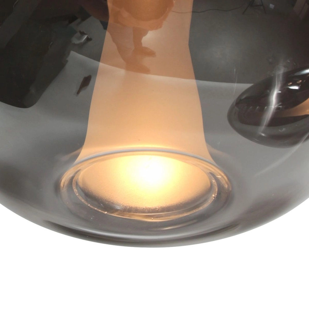 Suspension Glimsy Noir à 5 lumières avec verre fumé Steinhauer 8712746177954