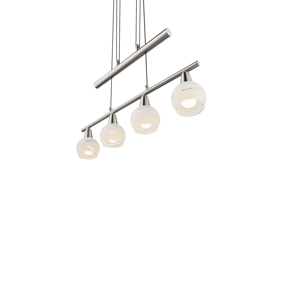 Lampe suspendue Elliott Nickel 4-léger Globo 9007371319909