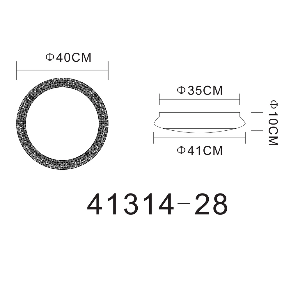 Éclairage de plafond Ronja Ø 41cm Globo 9007371362806