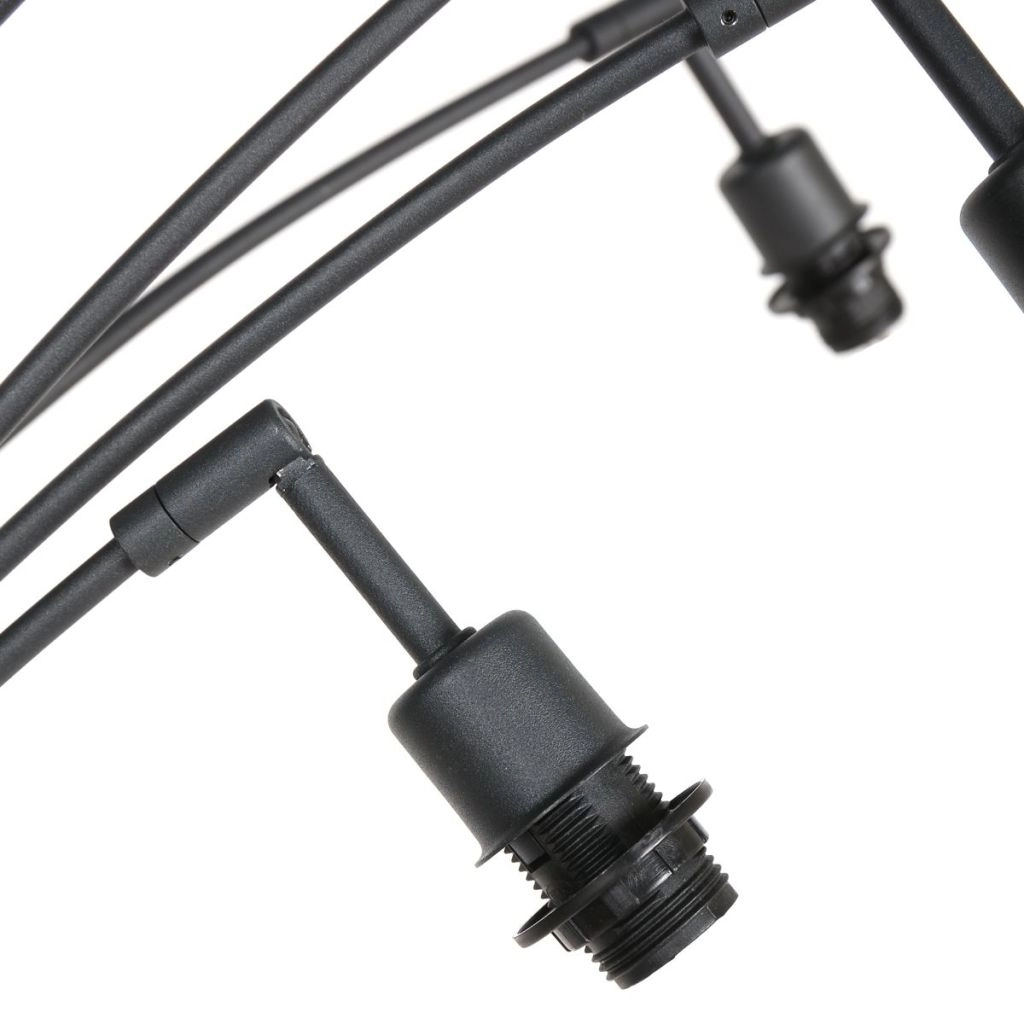 Lampe de pied à 5 lumières Sumba avec des lunettes en bambou de 12 cm Steinhauer 8712746182873