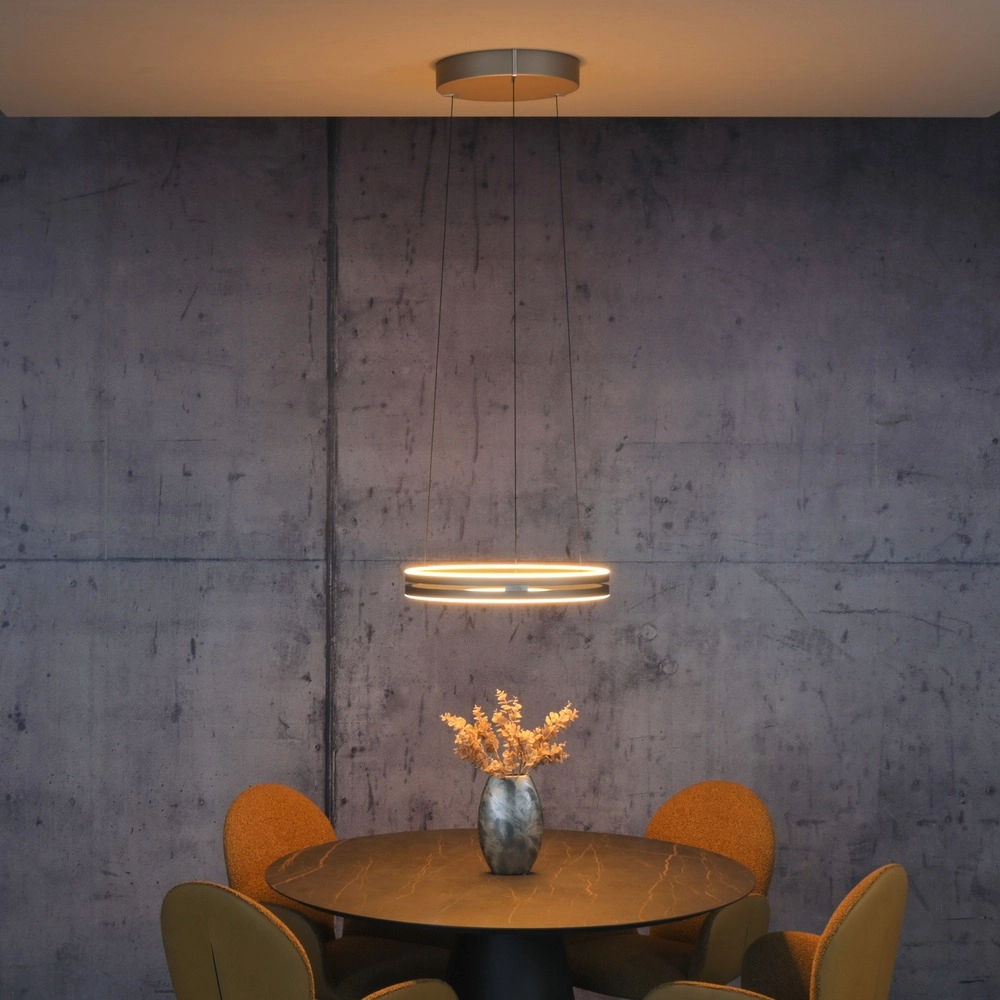 Lampe suspendue de bureau Pure E-Loop bronce - Ø 50 cm Paul Neuhaus 4012248398357