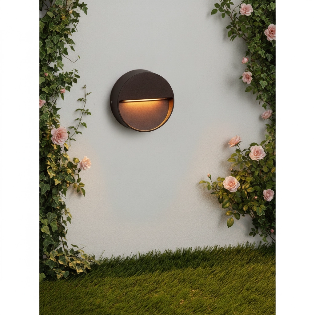 Lampe murale ronde Sete Brun rouille
