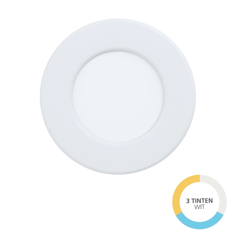 Projecteur encastré IP44 Fueva 6 rond - blanc - Ø 8,8cm