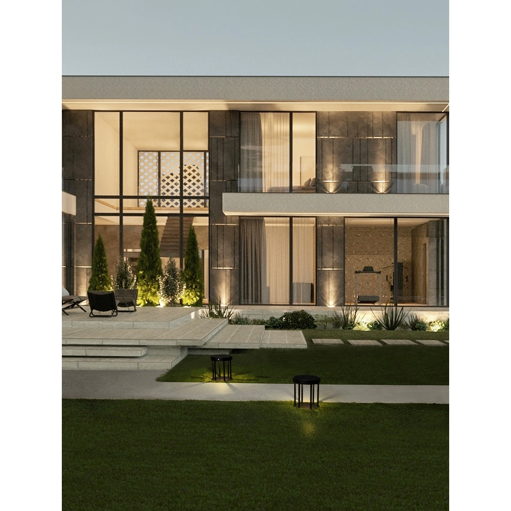 Lampe de jardin solaire Aigo anthracite 18cm Lyora 5212017449429