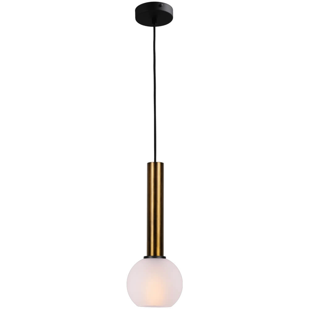 Lampe suspendue Ø 15cm Bella 2 Laiton antique avec verre blanc mat Lampe suspendue Ø 15cm Bella 2 Laiton antique avec verre blanc mat