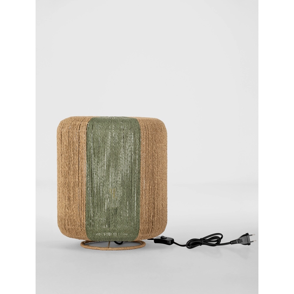 Lampe de table Dena Ø 33cm marron avec vert Lyora 5212017477392