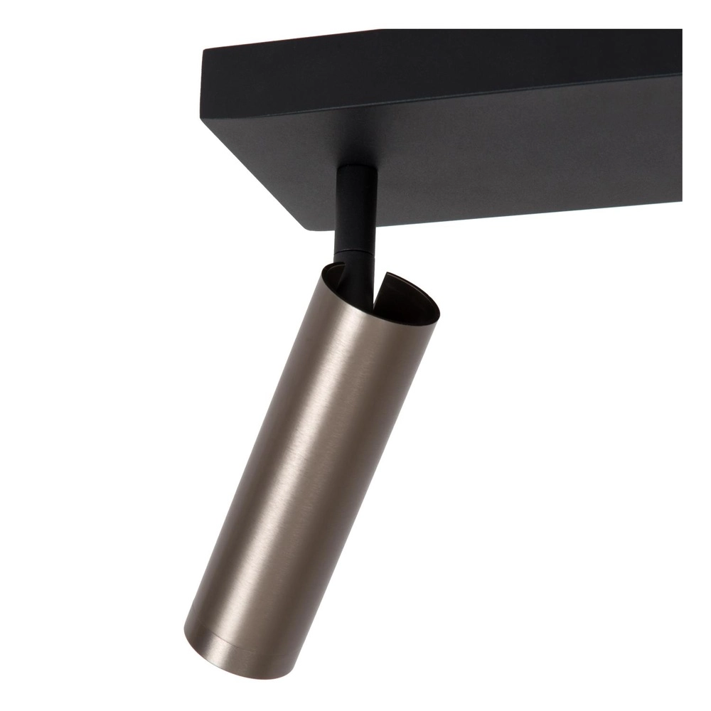 Lampe de plafond élégante Grado Gris métallique 2 clairs Lucide 5411212221711