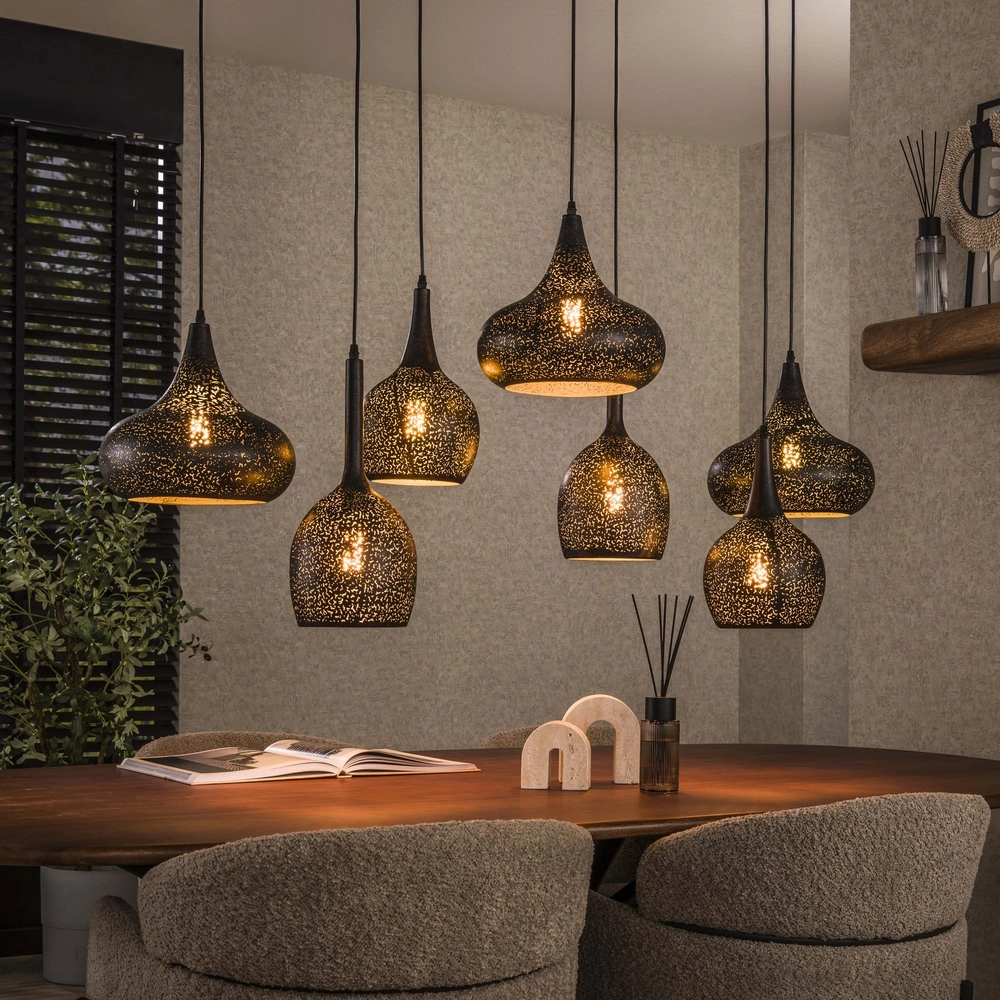 Lampe pendante de table à manger Zip 7x E27