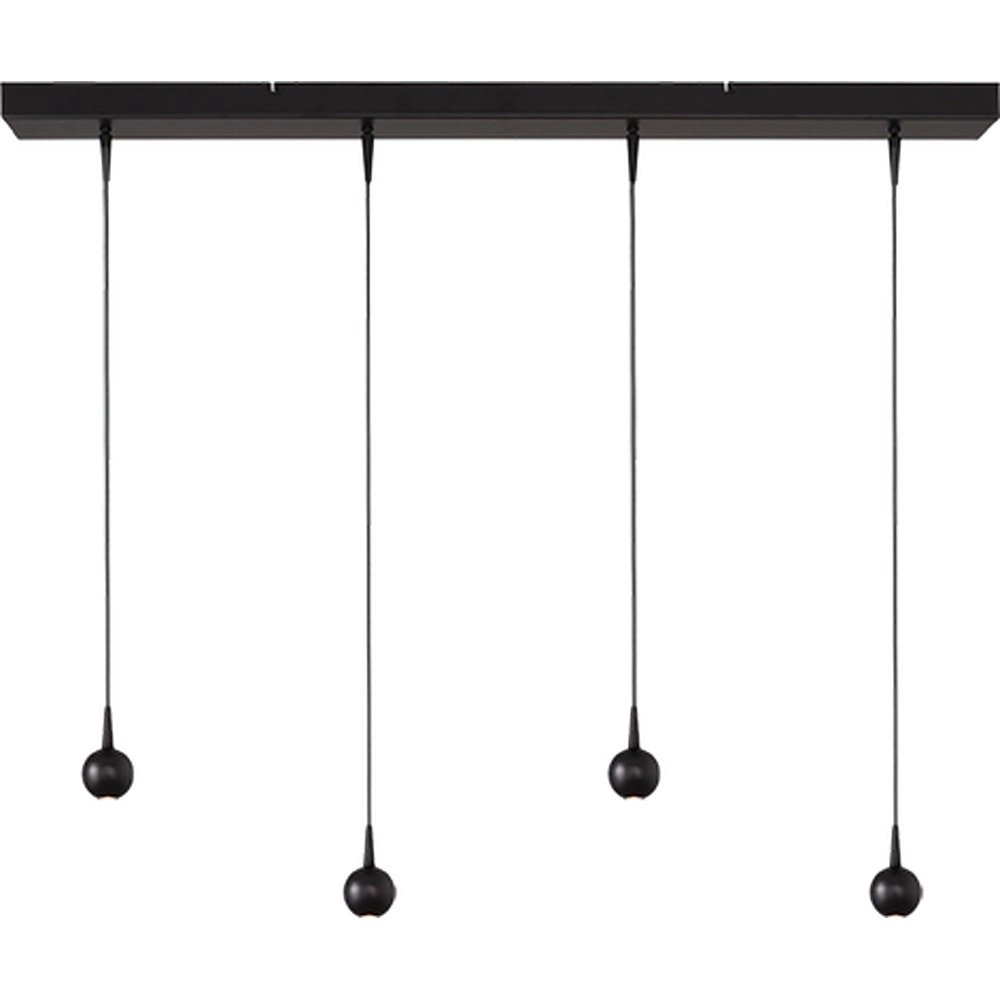 Lampe suspendue à 4 lumières Talana 100 x 8cm noir Ø 6cm DTW