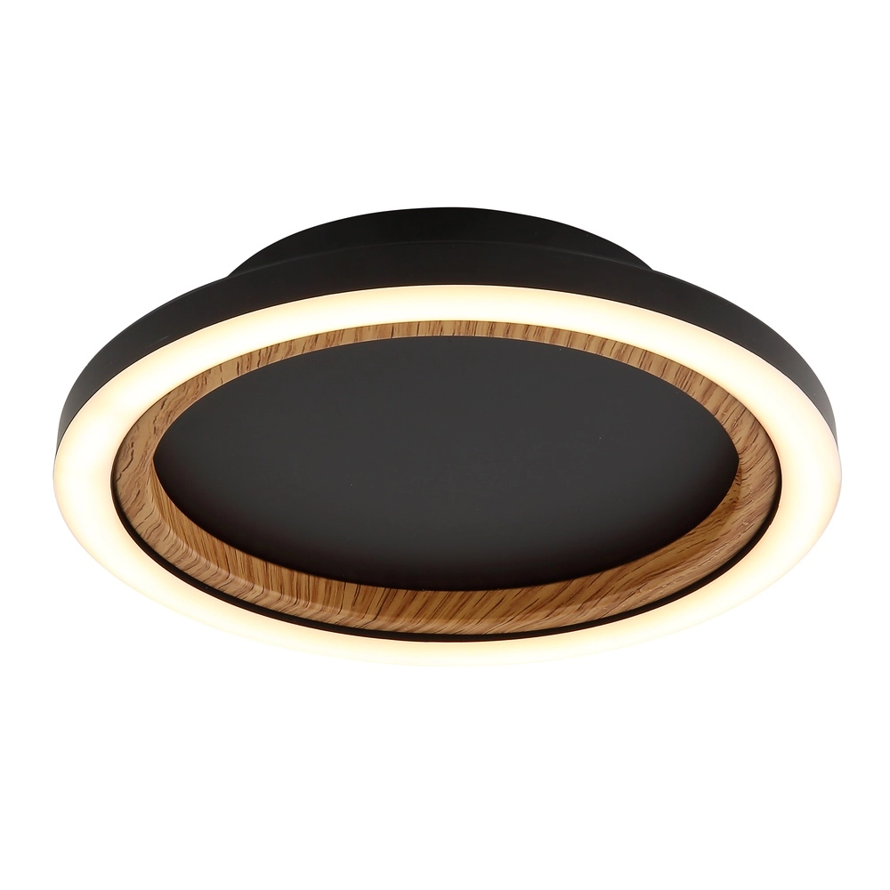 Lampe de plafond Dakari I Anneau unique noir