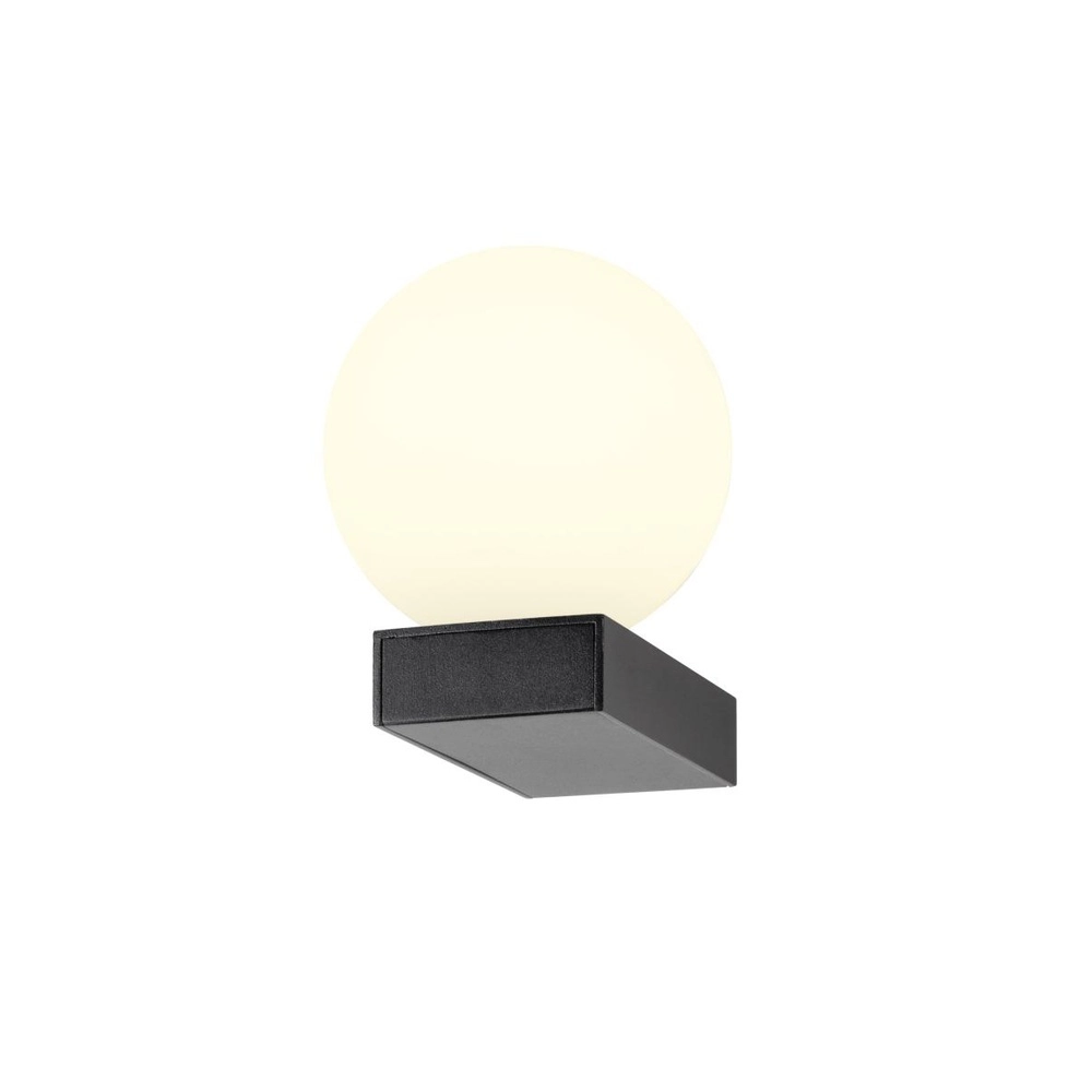 Applique murale Sun Noir avec sphère blanche Applique murale Sun Noir avec sphère blanche