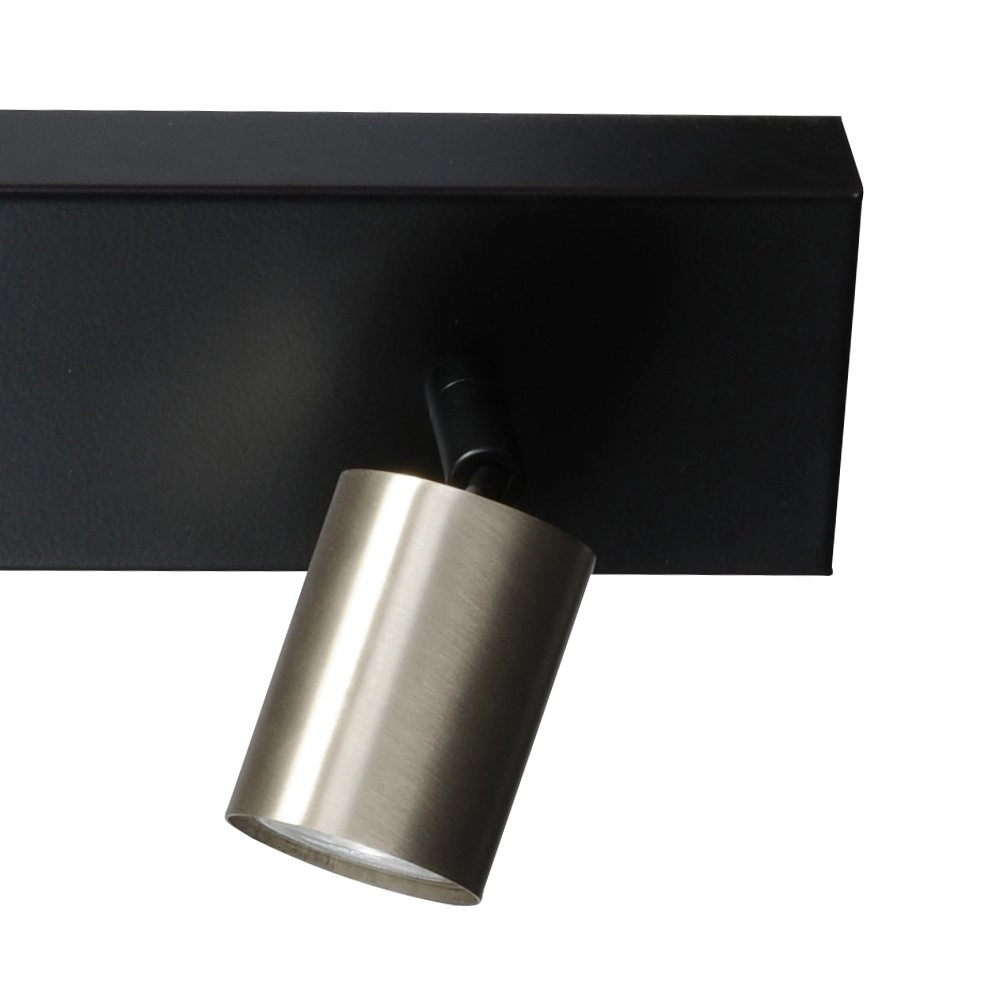 Plafonnier noir Bounce avec 3 points nickel Masterlight 8718121213880