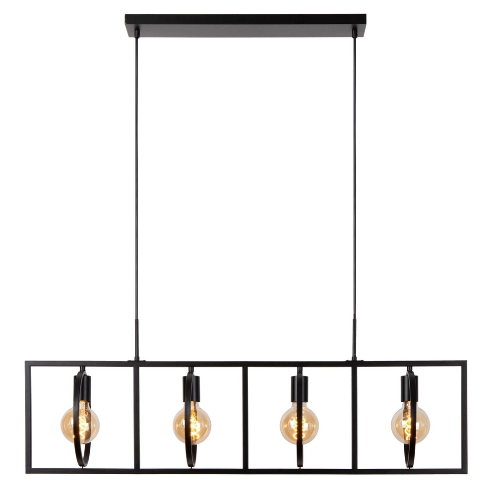 Lampe pendante unique Suus 4 feux noirs Lucide 5411212010872