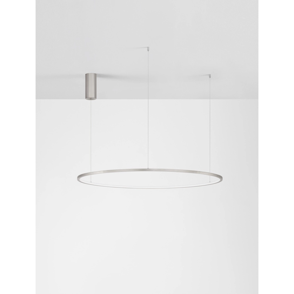Suspension ronde Tarquin gris argenté Ø 100cm Lyora 5212017438362