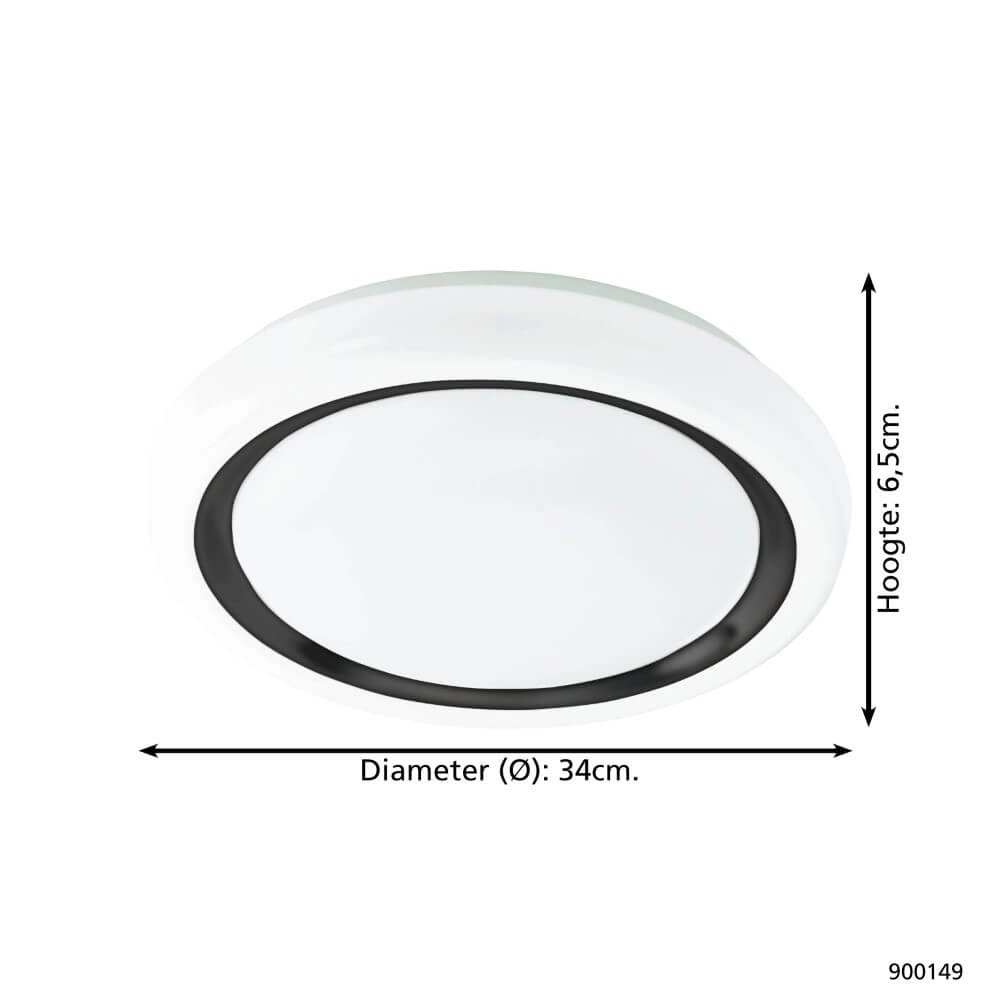 Plafonnier blanc Capasso Ø 34 cm Eglo 9008606243471