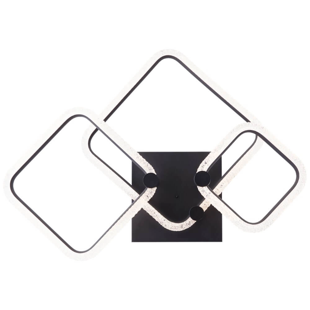 Plafonnier carré Aydin noir Brilliant 4004353442070