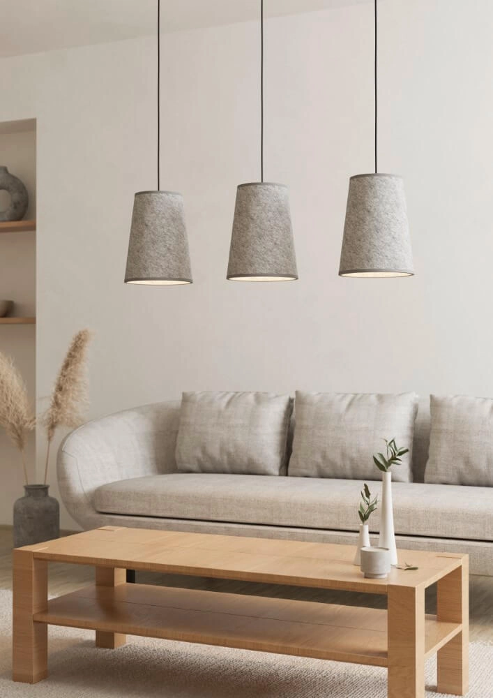 Lampe à suspension textile Alsager 3 lumières Eglo 9002759439859