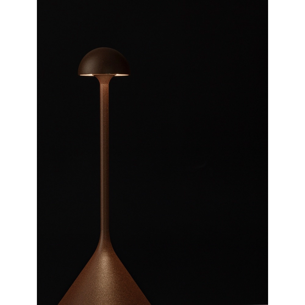 Lampe de table Dalt brun rouille rechargeable avec USB Lyora 5212017477040