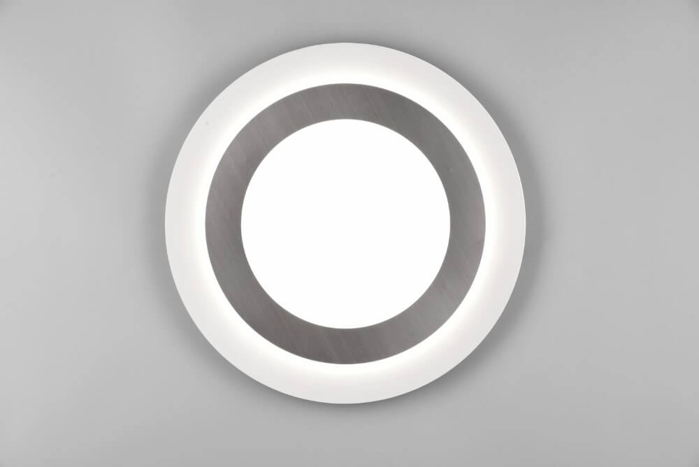 Plafonnier design rond Morgan nickel Trio 4017807574418