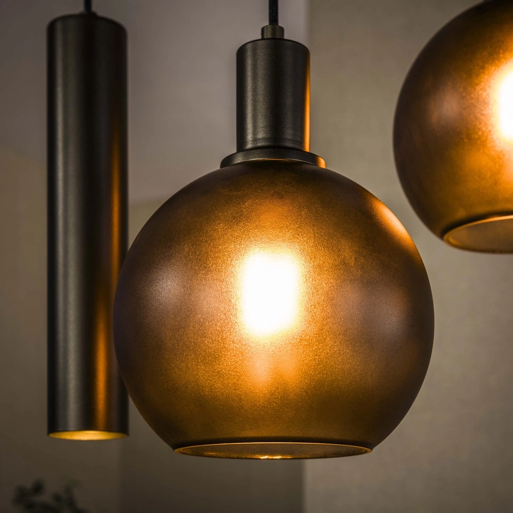 Lampe pendante de table à manger Sfera avec des boules de verre et des pendentifs Lyora 8716803512399