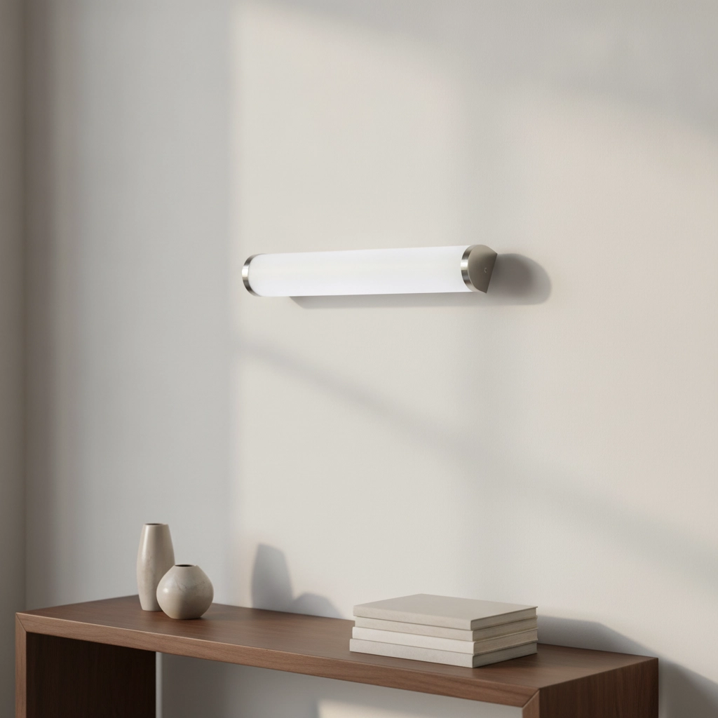 Applique murale Polo nickel avec blanc 33cm