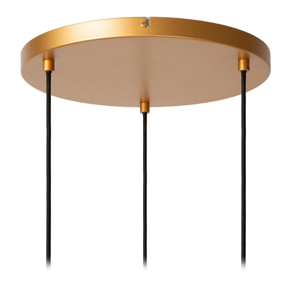 Lampe pendante de conception Gunhild Rond or à 3 lumières Lucide 5411212303363