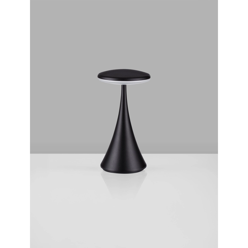 Lampe de table Elbo noir rechargeable avec USB Lyora 5212017476920