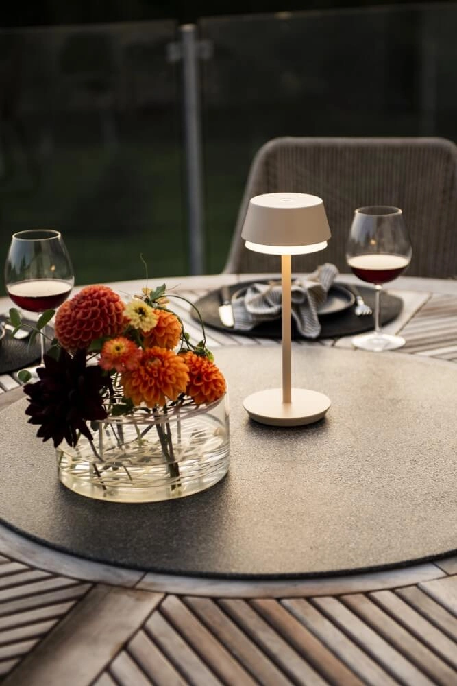 Lampe de table Lyon couleur sable avec fonction RVB KonstSmide 7318307830330