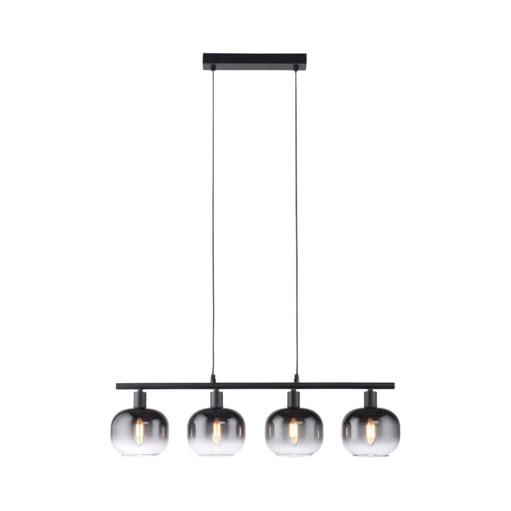 Lampe suspendue noire Zea 4 lumières Just Light 4043689993757