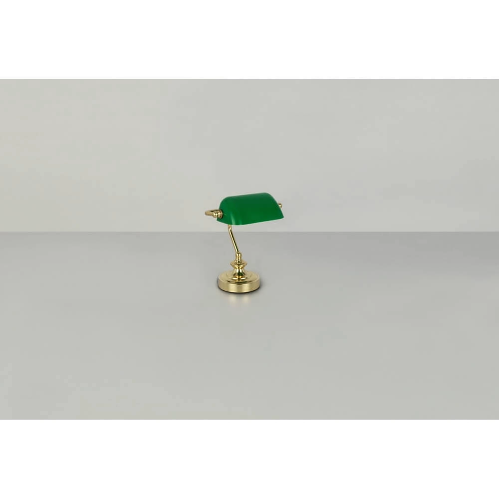 Lampe de bureau classique Antique Or avec verre vert Globo 9007371357451