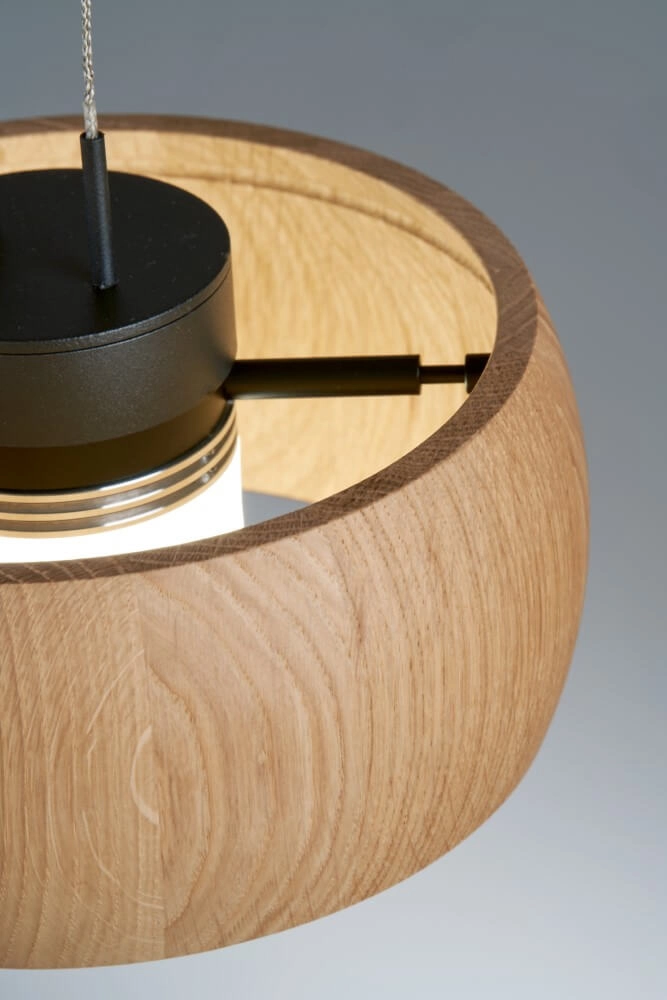 Lampe suspendue 3 lumières Shine-Wood noir Fischer & Honsel 4003694610933