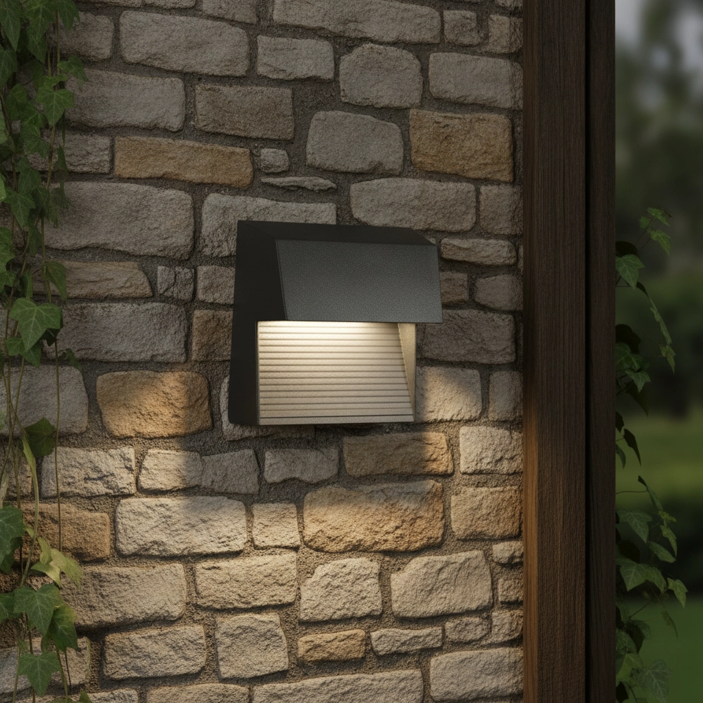 Applique murale carrée Krypton 15cm gris