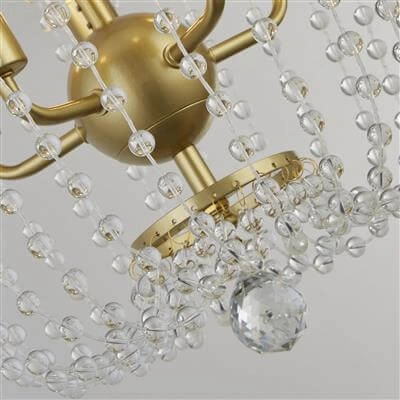 Lustre Shower or avec cristal Searchlight 5053423190440