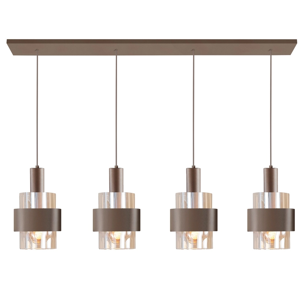 Lampe pendante de conception Marrone Tea brown 4 lumières